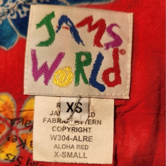 Vintage Y2K JAMS WORLD Marilyn‎ Red Aloha Dress Sleeveless Short XS - Picture 7 of 9